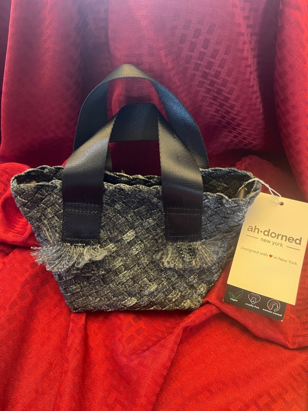 Ah Dorned New York - denim vegan bag with shoulder strap